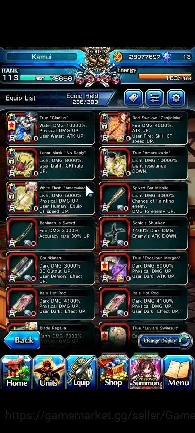 Grand Summoners Accounts Global|Rank 113|26 Ascend+9 TW|(Roy,Saitama,Kamijo image 12