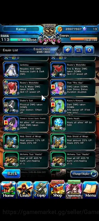 Grand Summoners Accounts Global|Rank 113|26 Ascend+9 TW|(Roy,Saitama,Kamijo image 16