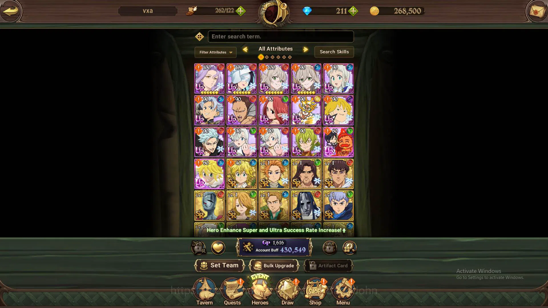 The Seven Deadly Sins: Grand Cross Accounts GLOBAL|430k CC|DM 211|UR Meresca,Demon King Meliod image 3