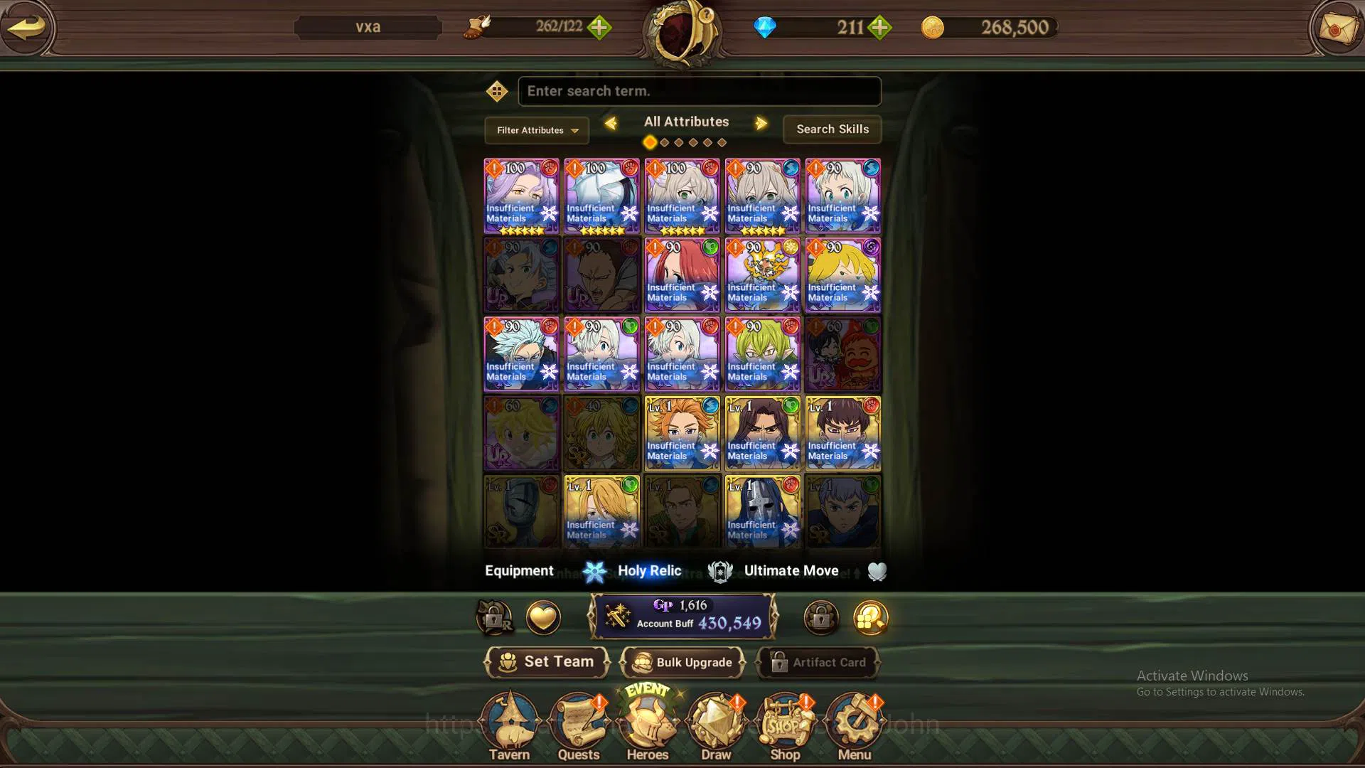 The Seven Deadly Sins: Grand Cross Accounts GLOBAL|430k CC|DM 211|UR Meresca,Demon King Meliod image 4