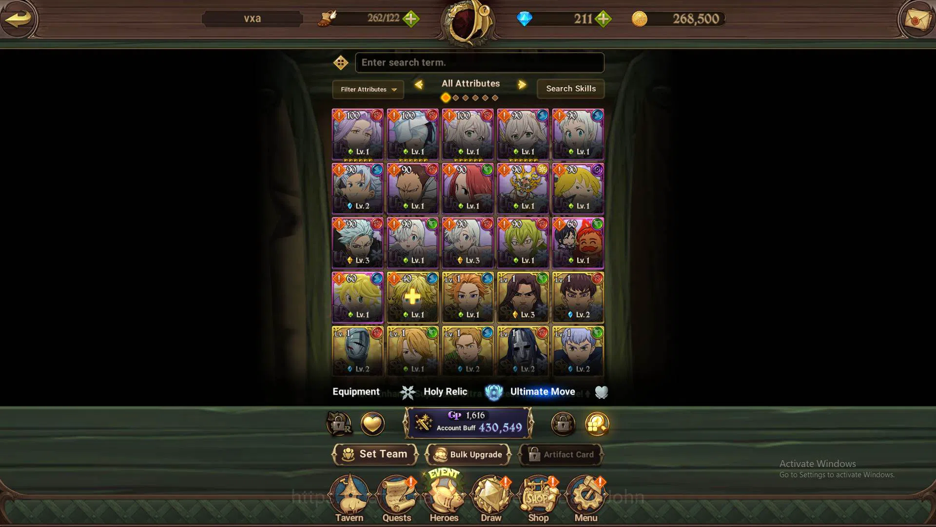 The Seven Deadly Sins: Grand Cross Accounts GLOBAL|430k CC|DM 211|UR Meresca,Demon King Meliod image 5