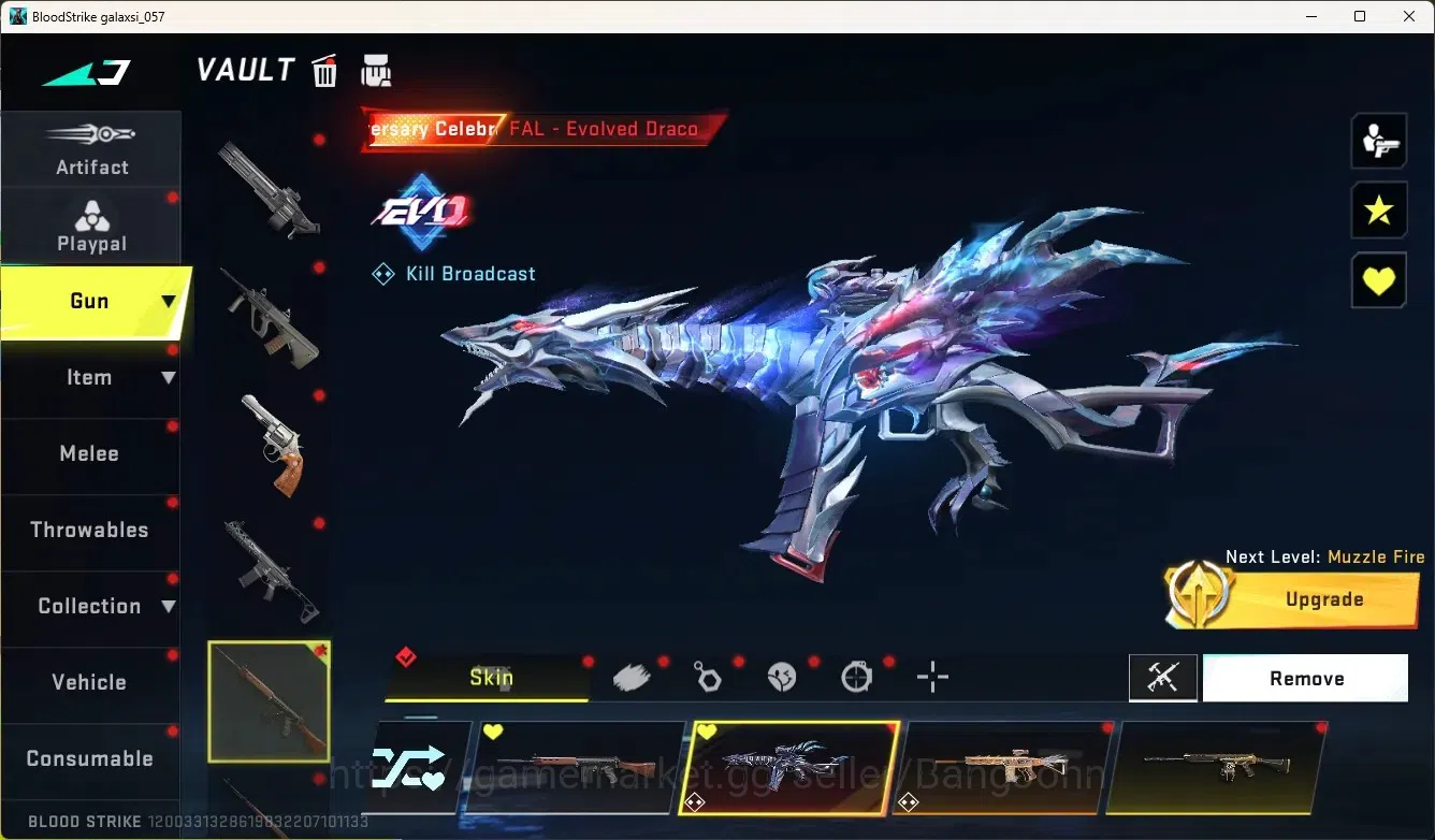 Blood Strike Accounts High-End ASIA|Evo Fal:Evolved|1 Limited:Origin-12|3 Ultra & 8 Legendary Gun|Check SS BS2005B 11