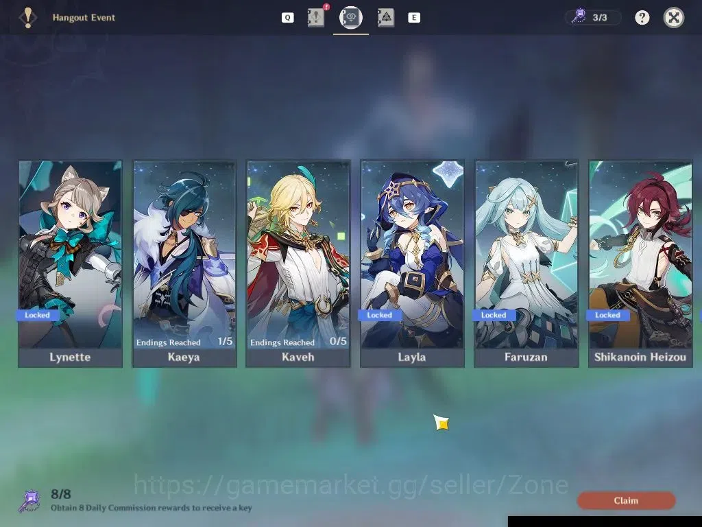 Genshin Impact Accounts ASIA|AR 58|9 Limited+12 (5*Weapon)|[(NeuvilletteC1 image 17