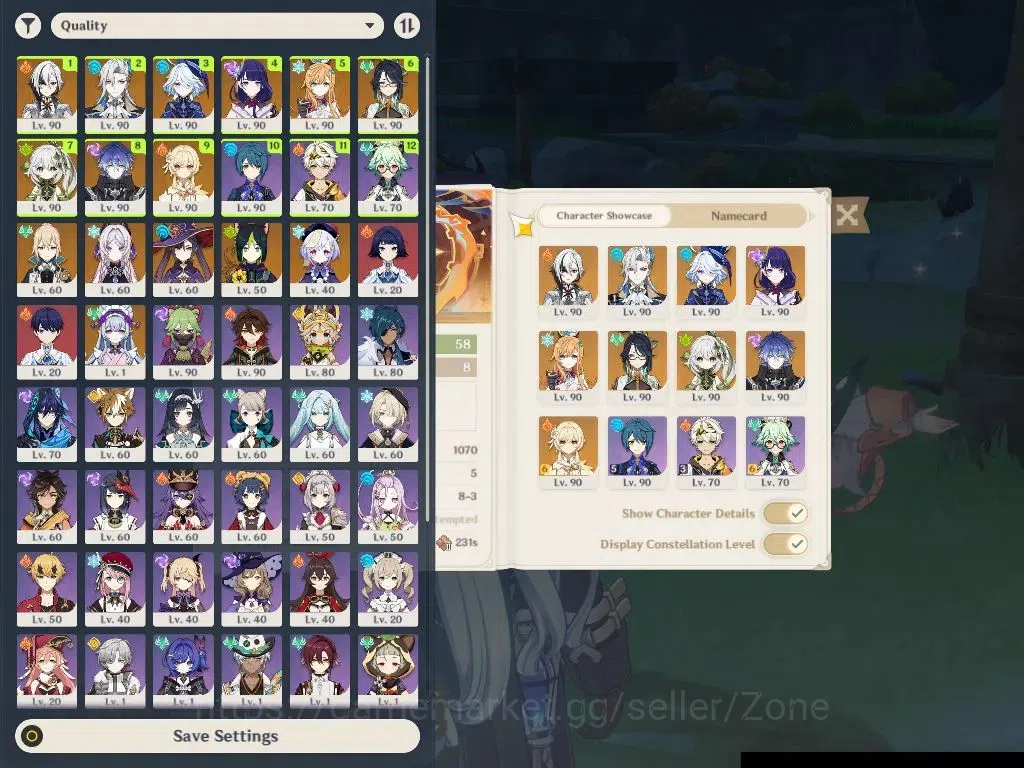 Genshin Impact Accounts ASIA|AR 58|9 Limited+12 (5*Weapon)|[(NeuvilletteC1 image 2