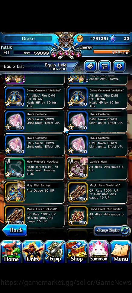 Grand Summoners Accounts Global|Rank 61|20 Ascend|InumutaTW,Summer MiyuTW,M image 10