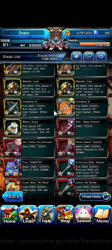 Grand Summoners Accounts Global|Rank 61|20 Ascend|InumutaTW,Summer MiyuTW,M image 11