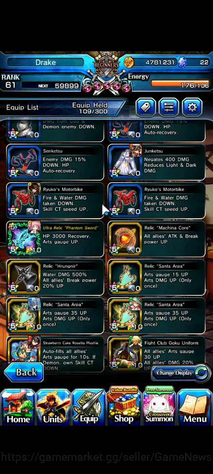 Grand Summoners Accounts Global|Rank 61|20 Ascend|InumutaTW,Summer MiyuTW,M image 14