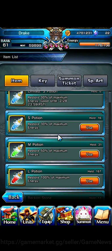 Grand Summoners Accounts Global|Rank 61|20 Ascend|InumutaTW,Summer MiyuTW,M image 2