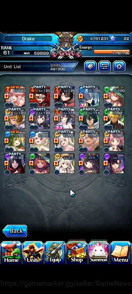 Grand Summoners Accounts Global|Rank 61|20 Ascend|InumutaTW,Summer MiyuTW,M image 4