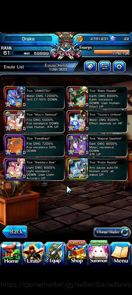 Grand Summoners Accounts Global|Rank 61|20 Ascend|InumutaTW,Summer MiyuTW,M image 5
