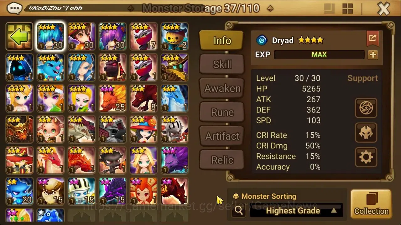 Summoners War: Sky Arena Accounts GLOBAL Lv 80|1 LD[Kiki]+18 Total NB5[Sagar,Poseido image 12