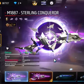 Free Fire Accounts Indo|4 EVO M1887 Sterling Lv7,SCAR Megalodon Lv7,MP40 Predatory Cobra,M60 Dreambreaker|458 Vault 200