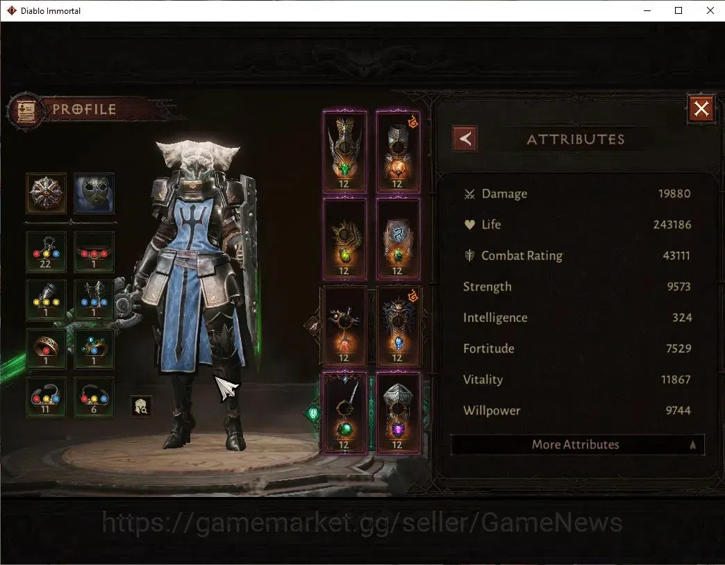 Diablo Immortal Accounts EU - Sescheron|CS ON|Lv60(806)|Crusader|CR 43k|Res image 4
