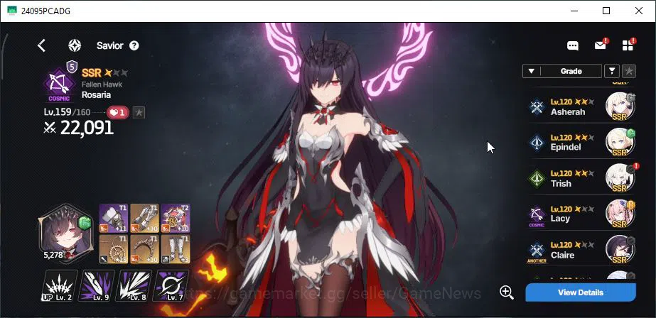 StarSavior Accounts ASIA|Lv 56|25 SSR[Asherah Waltz Max LB,RosariaLB1, image 4