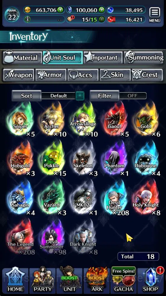 Last Cloudia Accounts Mid‑Game Global|Rank 22|100k Crystal| V,Nero tYK,SM Sera,Etc |1 UR (ToGApropolika) + 15 SSR Ark|Code 4