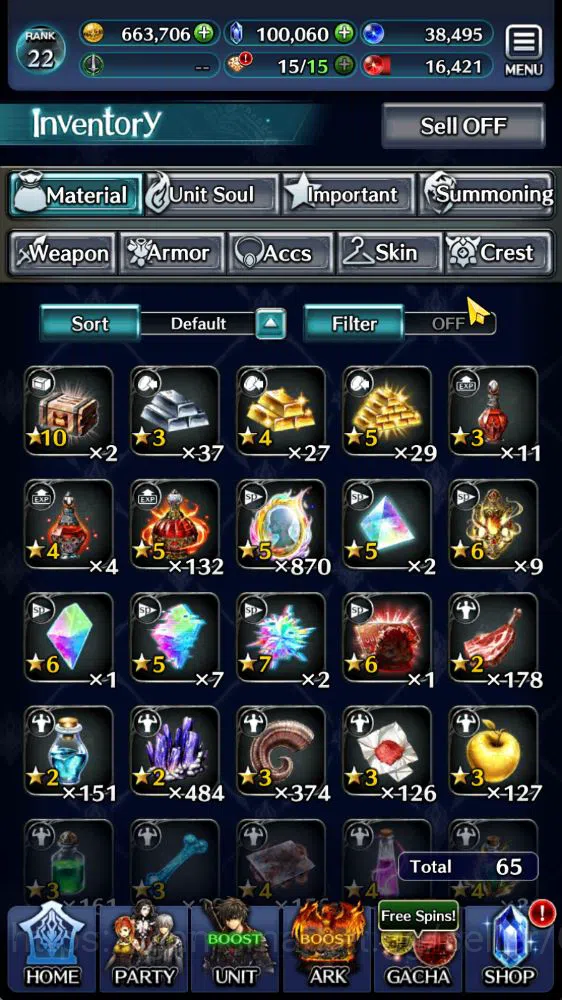 Last Cloudia Accounts Mid‑Game Global|Rank 22|100k Crystal| V,Nero tYK,SM Sera,Etc |1 UR (ToGApropolika) + 15 SSR Ark|Code 6