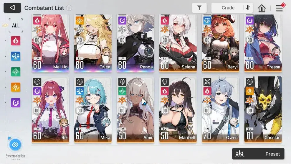 Chaos Zero Nightmare Accounts ASIA|Lv 56|Well Build|15 6