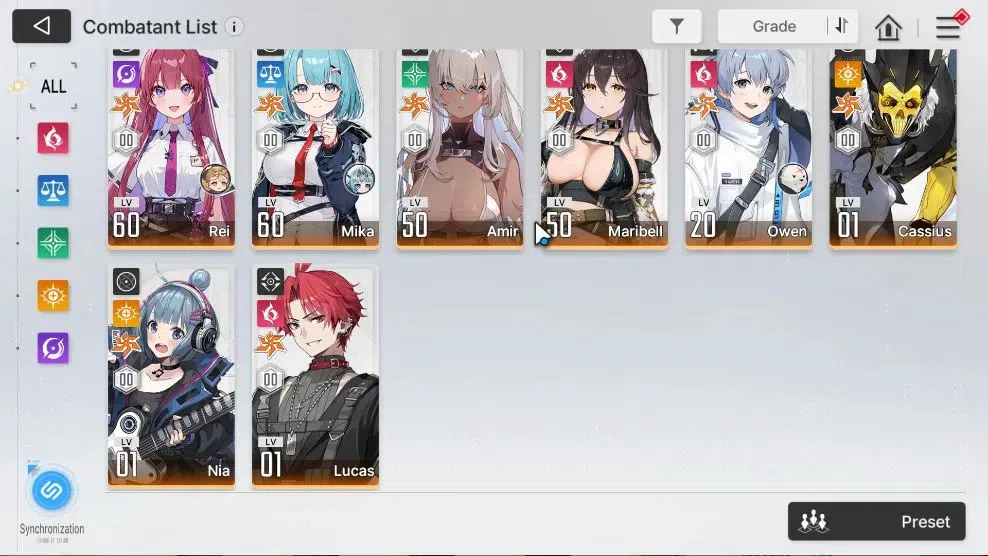 Chaos Zero Nightmare Accounts ASIA|Lv 56|Well Build|15 7