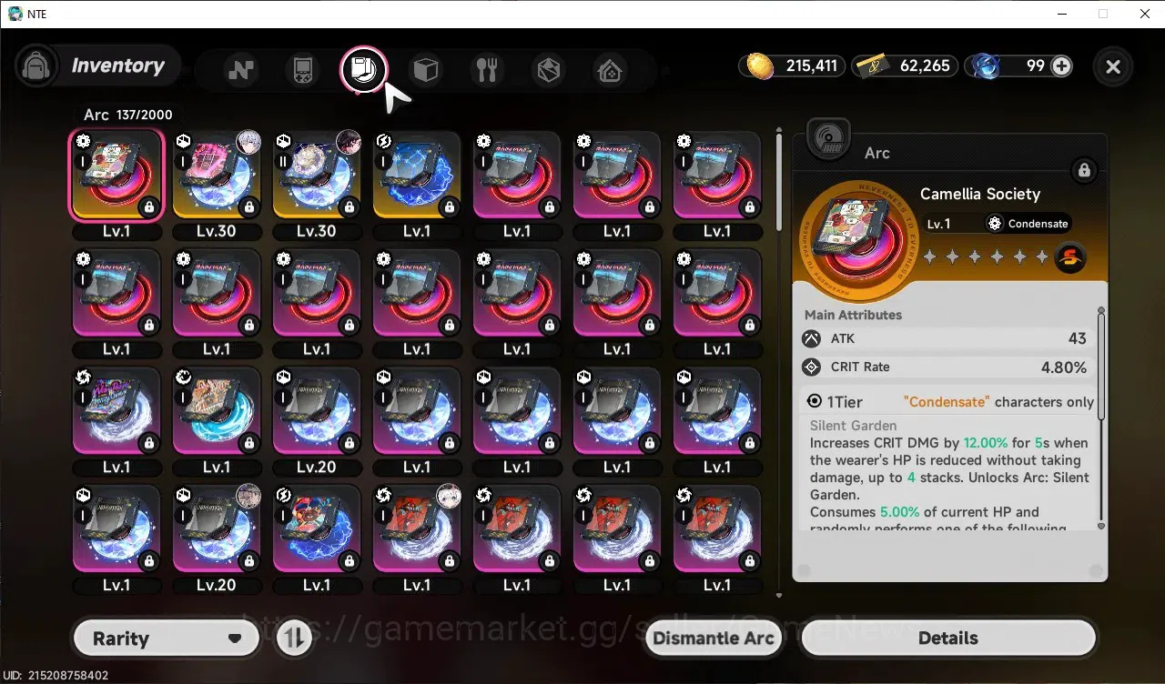 Neverness to Everness Accounts GLOBAL SEA|HL 20|TL 8|5 SSR 2 Limited HotoriA1+Sig image 19