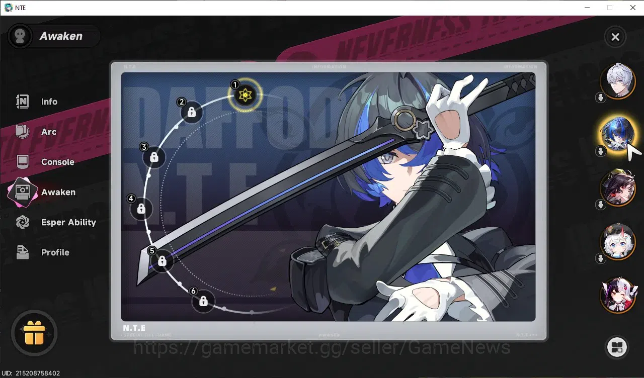 Neverness to Everness Accounts GLOBAL SEA|HL 20|TL 8|5 SSR 2 Limited HotoriA1+Sig image 8