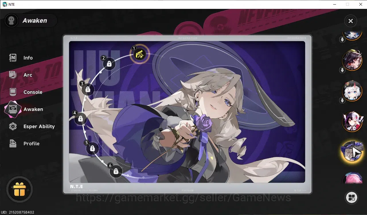 Neverness to Everness Accounts GLOBAL SEA|HL 20|TL 8|5 SSR 2 Limited HotoriA1+Sig image 9