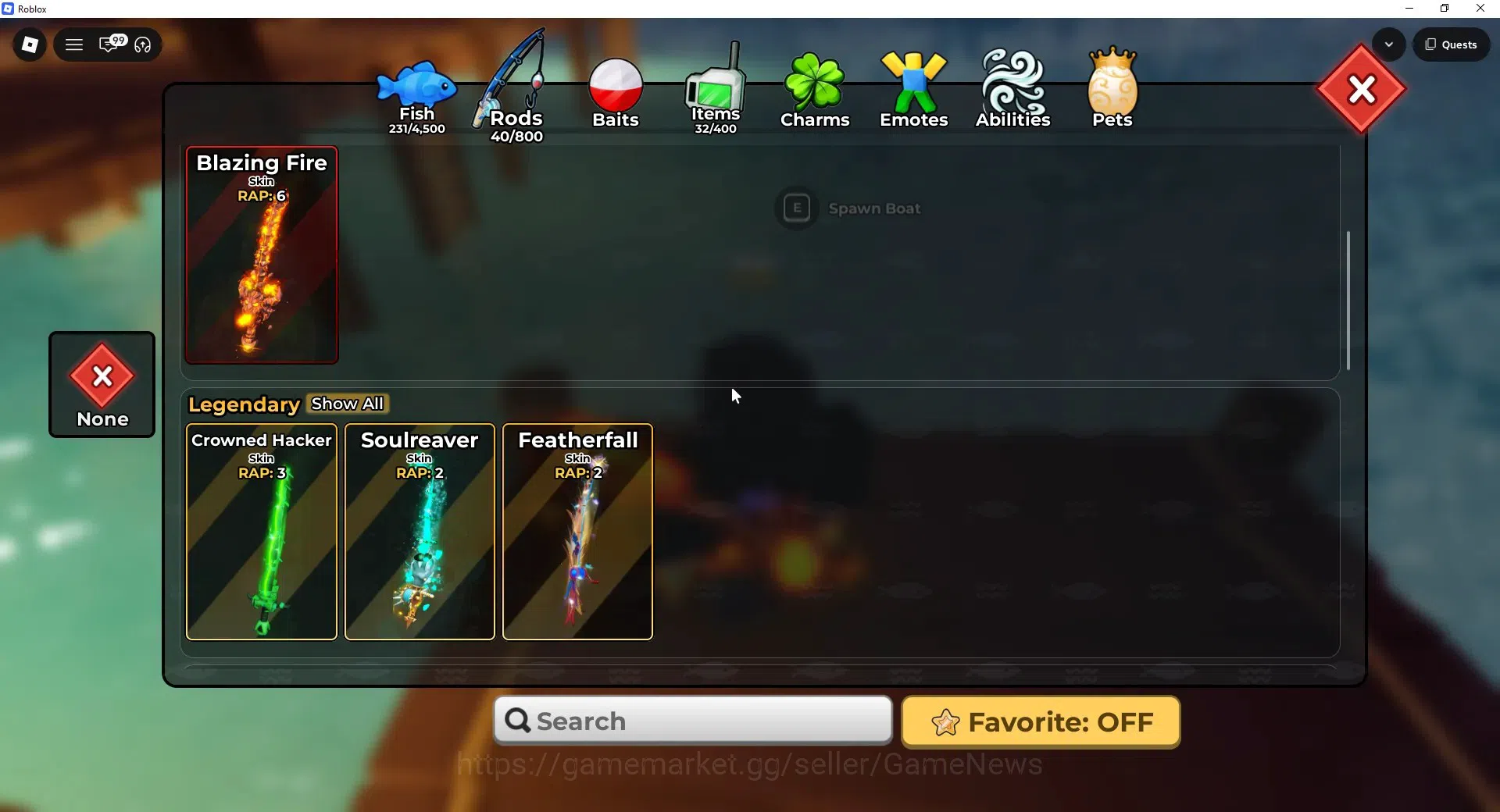 Roblox Accounts FISH IT |Lvl 657|1 Secret Rod (Element),3 Myth+1 Myth Skin|5 Mythic Bait|11 SC Fish(Leviathan,Etc)|Take 13