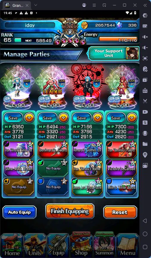 Grand Summoners Accounts GLOBAL|Ascend 4|Rank 65|Demon Lord Rimuru|Madoka K image 4