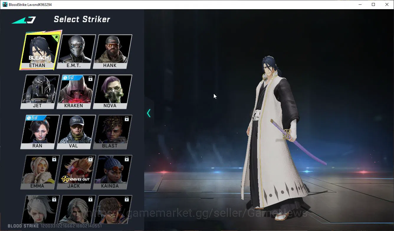 Blood Strike Accounts Starter ASIA | Starter | 2 COLLAB BLEACH [Zanpakuto - Zangetsu, Byakuya Kuchiki] | 1 Legendary  M4A1 3