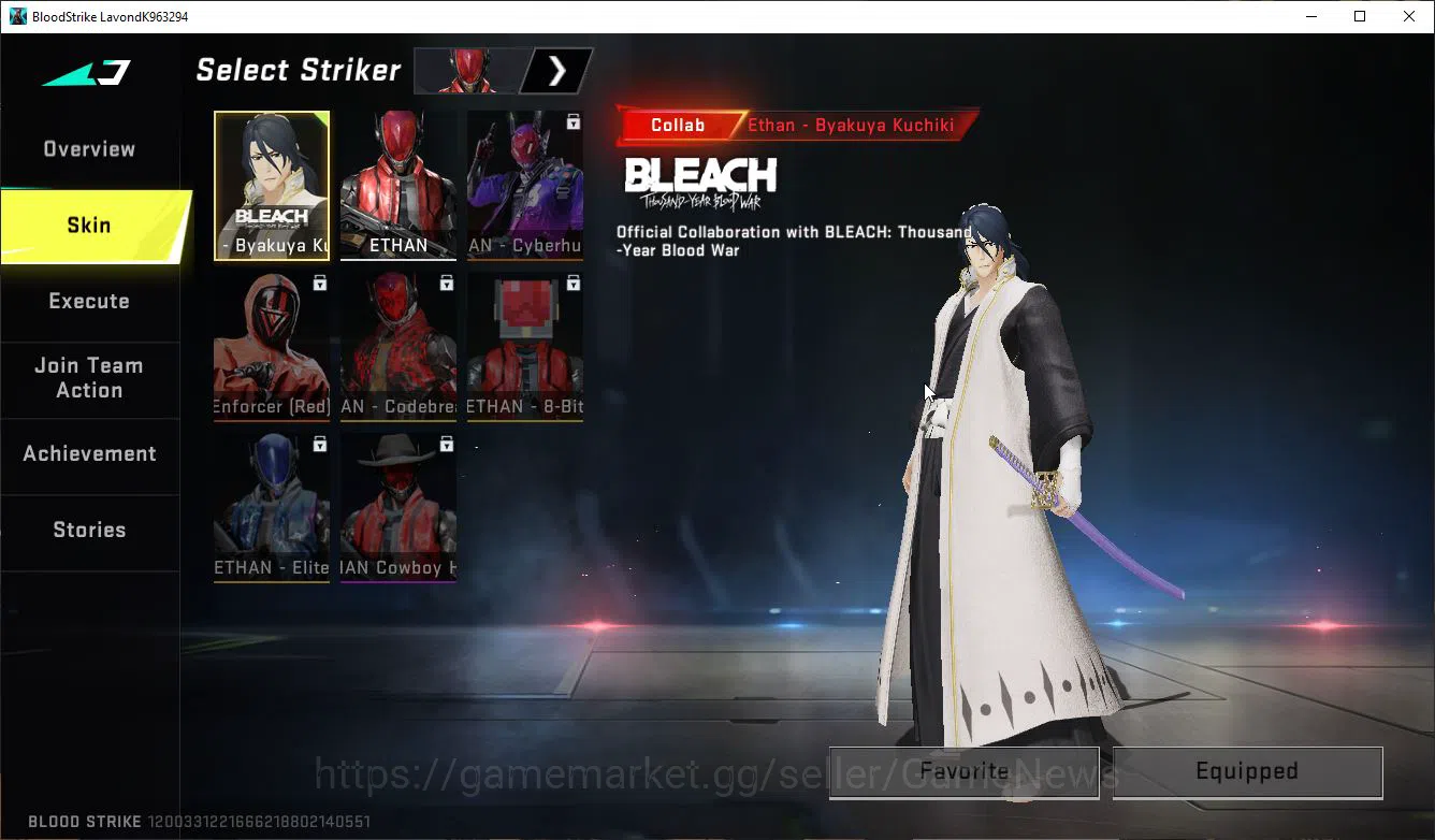Blood Strike Accounts Starter ASIA | Starter | 2 COLLAB BLEACH [Zanpakuto - Zangetsu, Byakuya Kuchiki] | 1 Legendary  M4A1 4