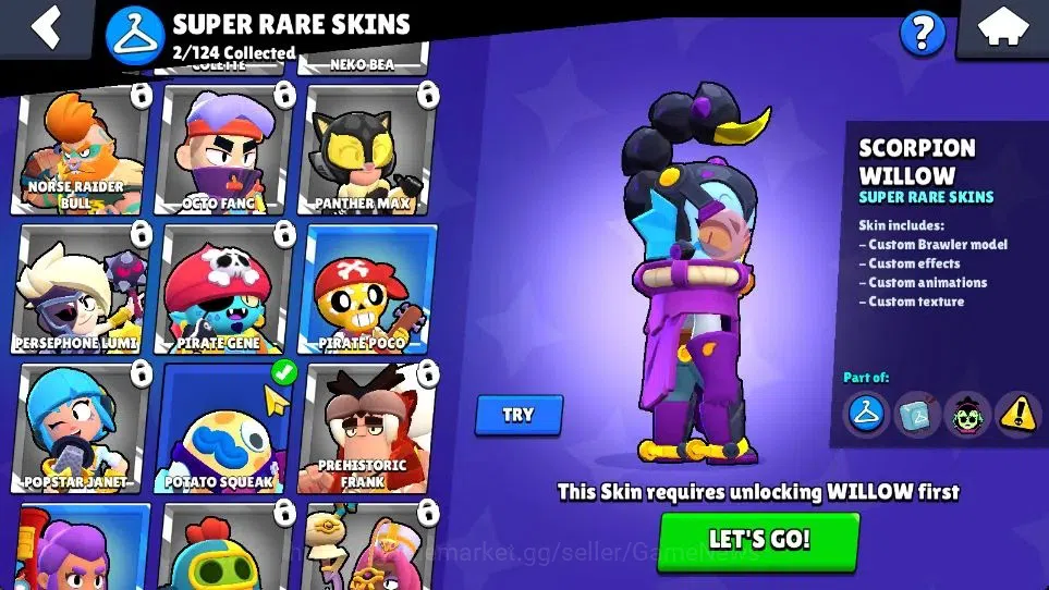 Brawl Stars Accounts 1012 Thropy|15K Bling|14 Brawlers 3 Max Lvl [Shelly,Trunk,Nita]|12 Skin|2 Epic Skin 2 SR|4K PP|CN 9