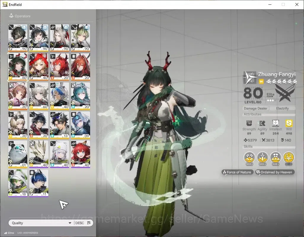 Arknights: Endfield Accounts ASIA|Lv55|7 SSR(3Limited)+10(*6WEP)|[(Zhuang Fangy image 2