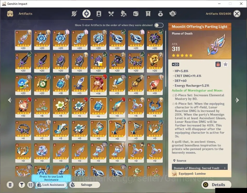 Genshin Impact Accounts Asia| AR 51| All Unset| 1 Limited+1(*5Wep)| NeferC image 5