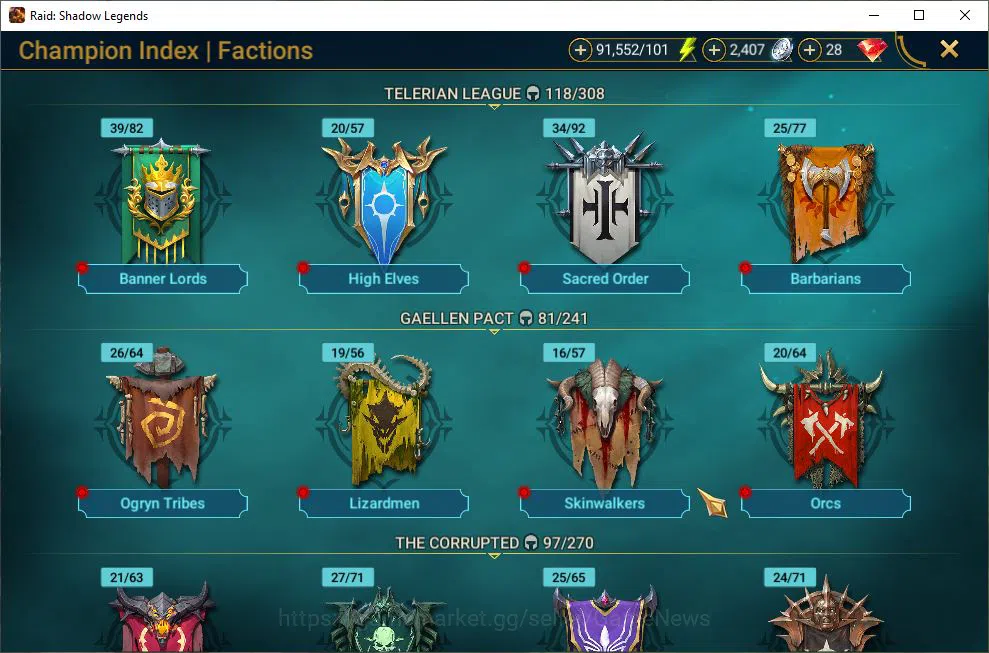 Raid: Shadow Legends Accounts Lv33 611K Power|2 Mythic(Galathir,Androc)|28 Legen image 6