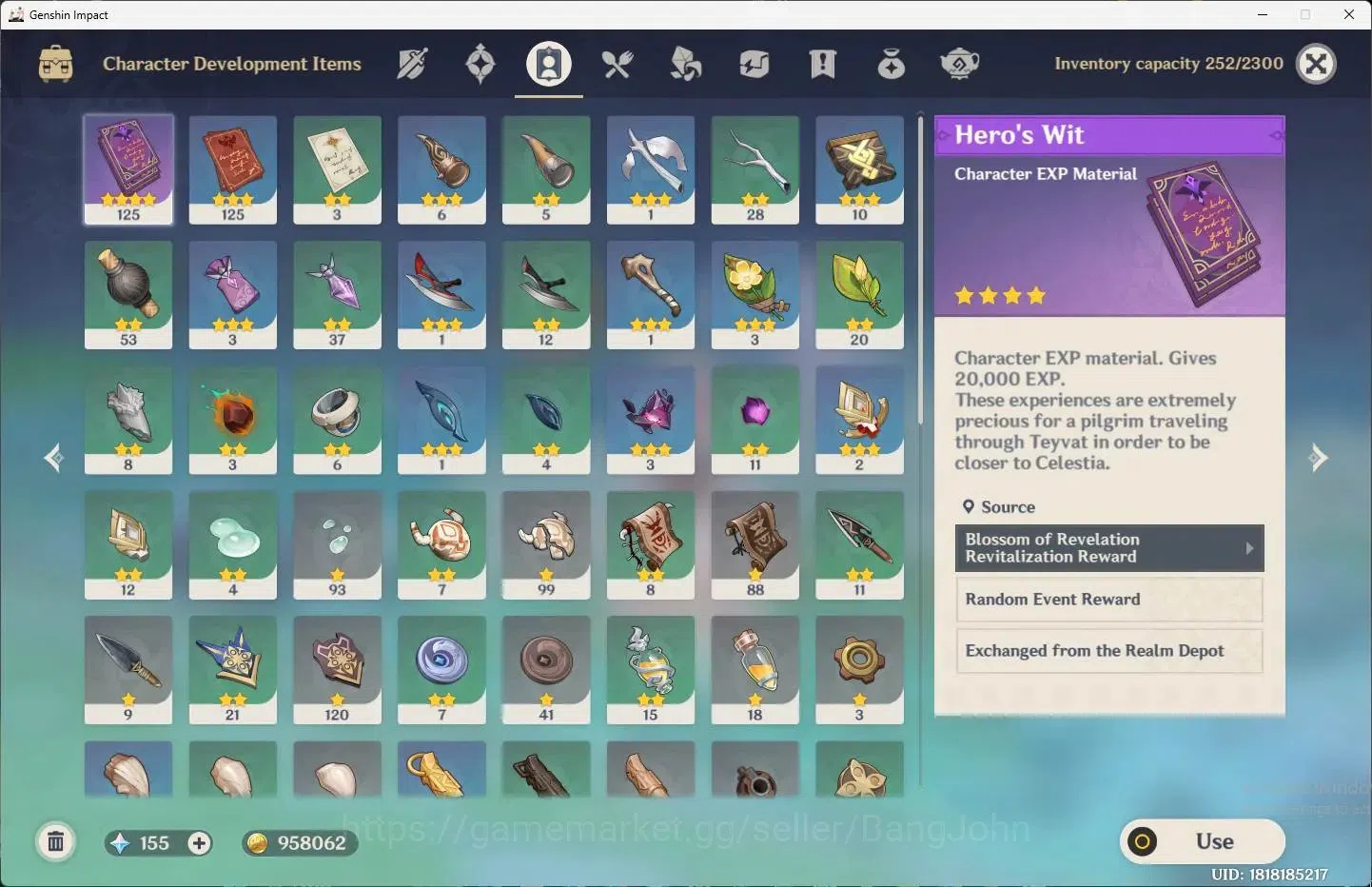 Genshin Impact Accounts ASIA | STARTER | AR 34|1 Limit|3 STD|Limit Linnea| image 13
