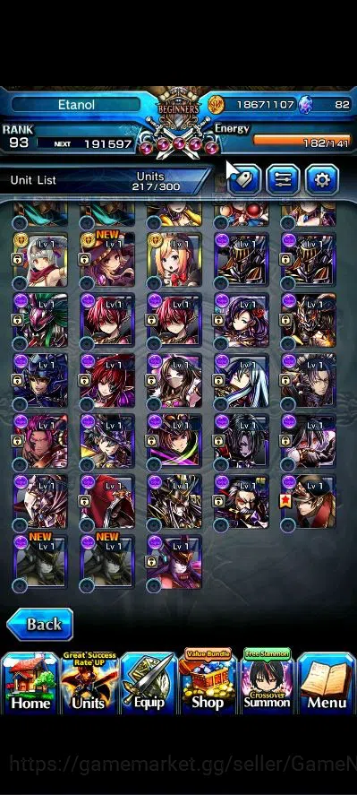 Grand Summoners Accounts Global|Rank 93|13 Asc+ 7 TW|[Okarun,Touma K,S Chlo image 10