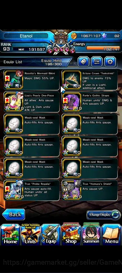 Grand Summoners Accounts Global|Rank 93|13 Asc+ 7 TW|[Okarun,Touma K,S Chlo image 19