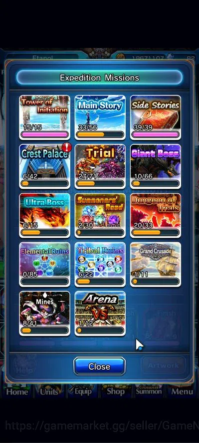 Grand Summoners Accounts Global|Rank 93|13 Asc+ 7 TW|[Okarun,Touma K,S Chlo image 20
