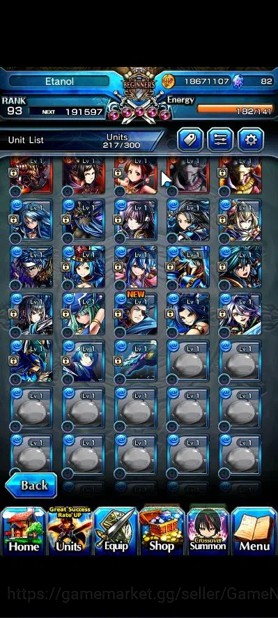 Grand Summoners Accounts Global|Rank 93|13 Asc+ 7 TW|[Okarun,Touma K,S Chlo image 6