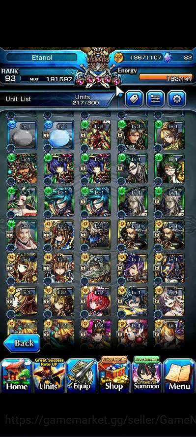 Grand Summoners Accounts Global|Rank 93|13 Asc+ 7 TW|[Okarun,Touma K,S Chlo image 9
