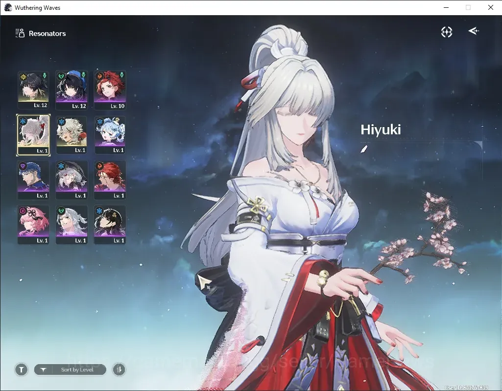 Wuthering Waves Accounts Starter HMT|Starter UL 9|1 Limited Hiyuki + 1 Standard Lingyang|Female MC|Low Explore and Quest|Log 1