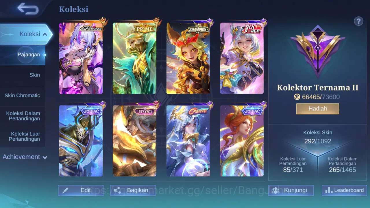 Mobile Legends: Bang Bang Accounts Hero 131 | Skin 292 | Aspirants Vexana | Prime Gra image 11