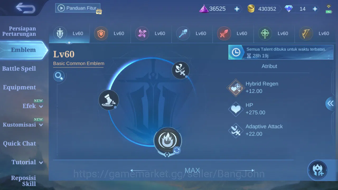 Mobile Legends: Bang Bang Accounts Hero 131 | Skin 292 | Aspirants Vexana | Prime Gra image 12
