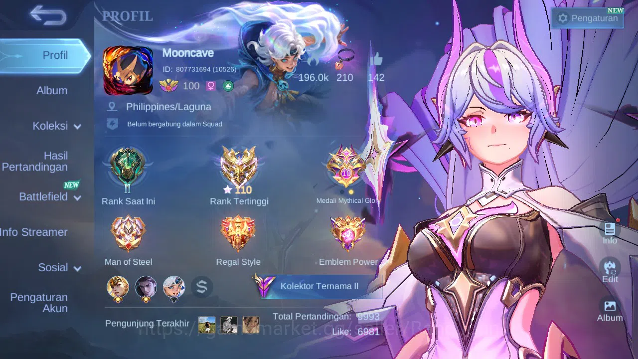 Mobile Legends: Bang Bang Accounts Hero 131 | Skin 292 | Aspirants Vexana | Prime Gra image 17