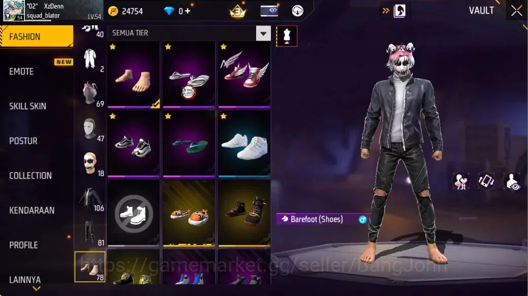 Free Fire Accounts Indonesia | Evo(AK47-BLUE FLAME DRACO Lv5,GROZA-BA image 12