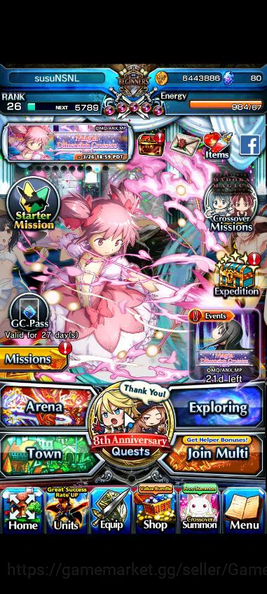 Grand Summoners Accounts Global|Rank 26|Starter|9 Ascend|S Miyu,WH Fen,Chlo image 1