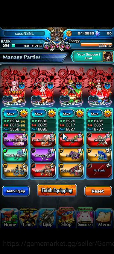 Grand Summoners Accounts Global|Rank 26|Starter|9 Ascend|S Miyu,WH Fen,Chlo image 2