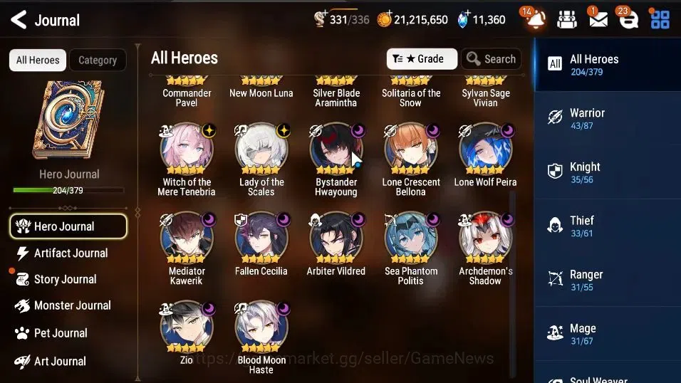 Epic Seven Accounts High-End GLOBAL Unverif|22 ML[LOT Scales,BArunka,EIlynav,BM Haste,etc]+Rinak[299 5
