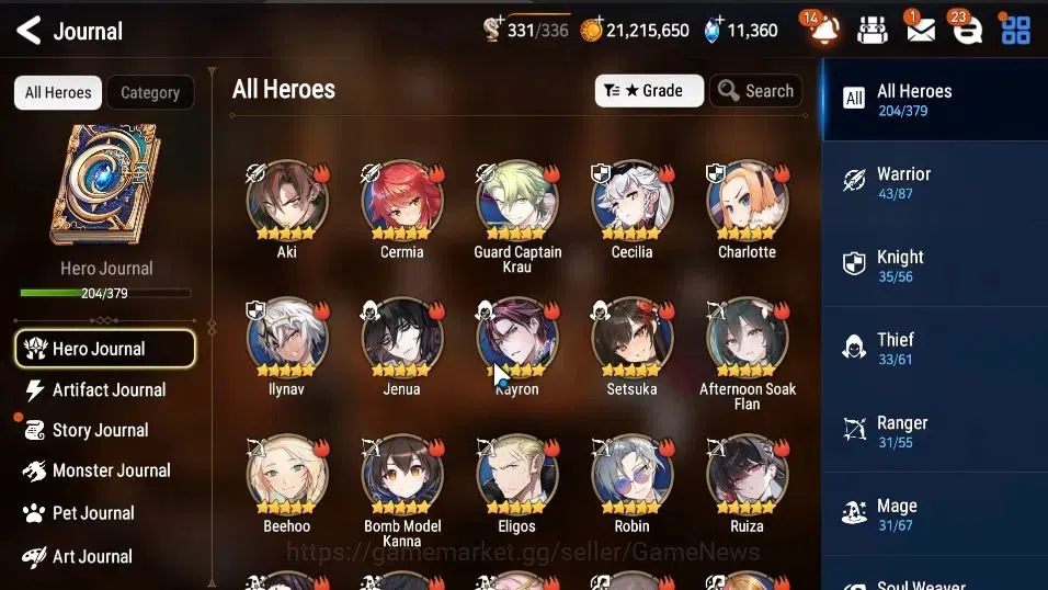 Epic Seven Accounts High-End GLOBAL Unverif|22 ML[LOT Scales,BArunka,EIlynav,BM Haste,etc]+Rinak[299 6
