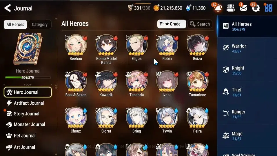Epic Seven Accounts High-End GLOBAL Unverif|22 ML[LOT Scales,BArunka,EIlynav,BM Haste,etc]+Rinak[299 7