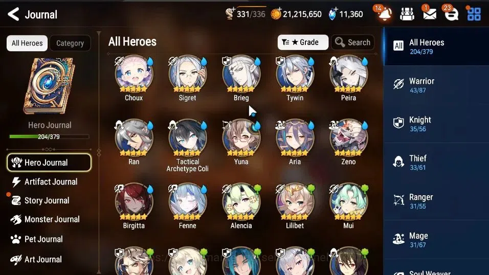 Epic Seven Accounts High-End GLOBAL Unverif|22 ML[LOT Scales,BArunka,EIlynav,BM Haste,etc]+Rinak[299 8